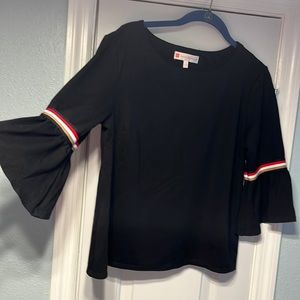 Jude Connally black 3/4 sleeve top